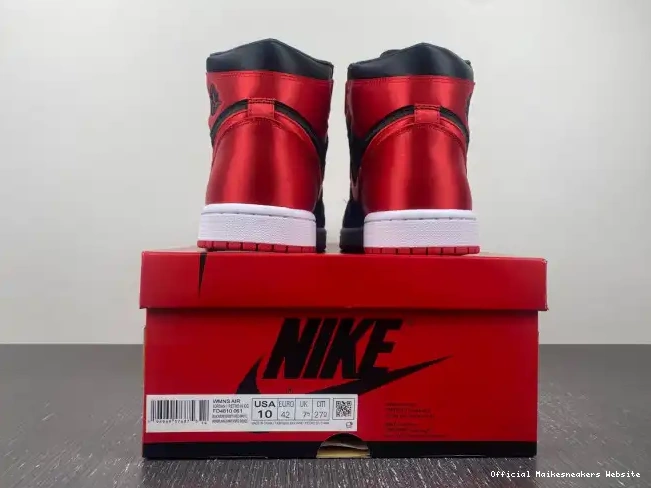 Official Maikesneakers Jordan High 1 Satin Air WMNS OG FD4810-061 Bred 0516